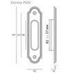 Ручка дверная для раздвижных дверей Extreza P602 полированная латунь F01